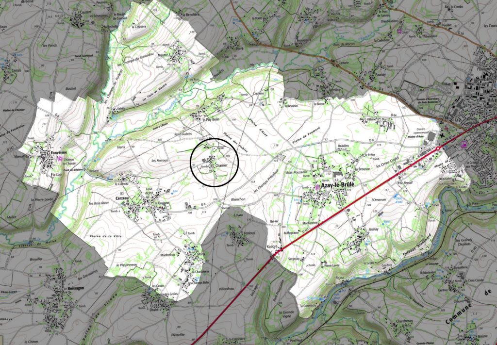Plan de situation de Chamier