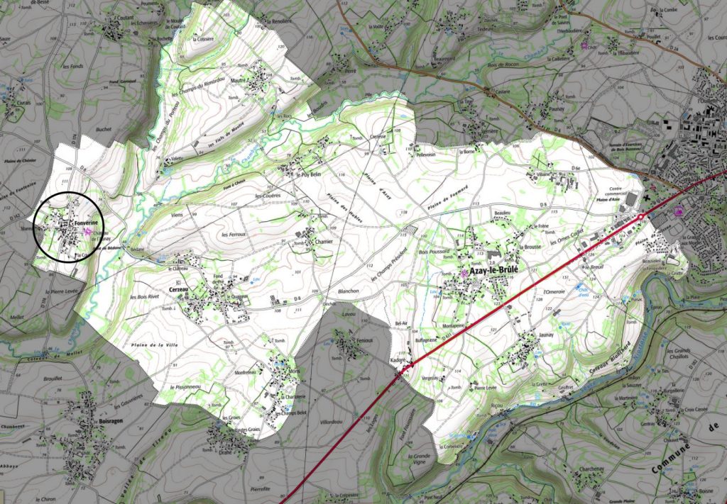 Plan de situation de Fonvérine