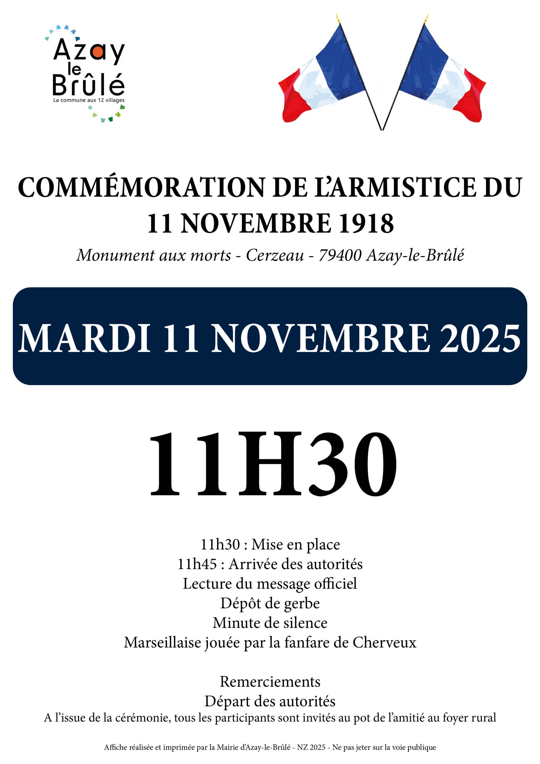 Commémoration du 11 novembre