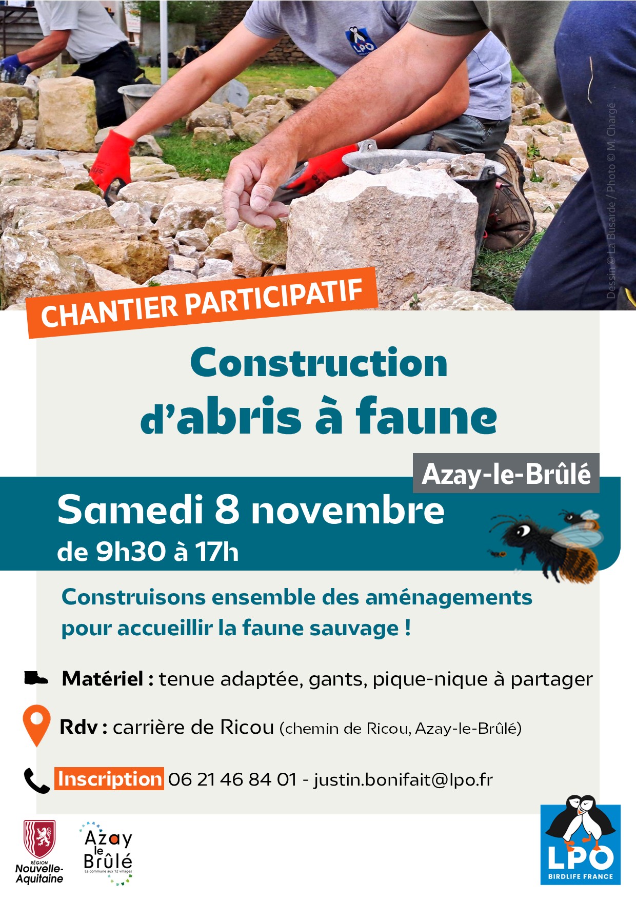 Construction d'abris à faune